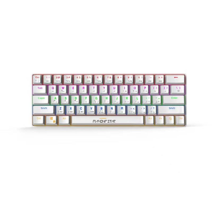 DIAMOND Gaming Mechanical Keyboard RGB (61 key) White