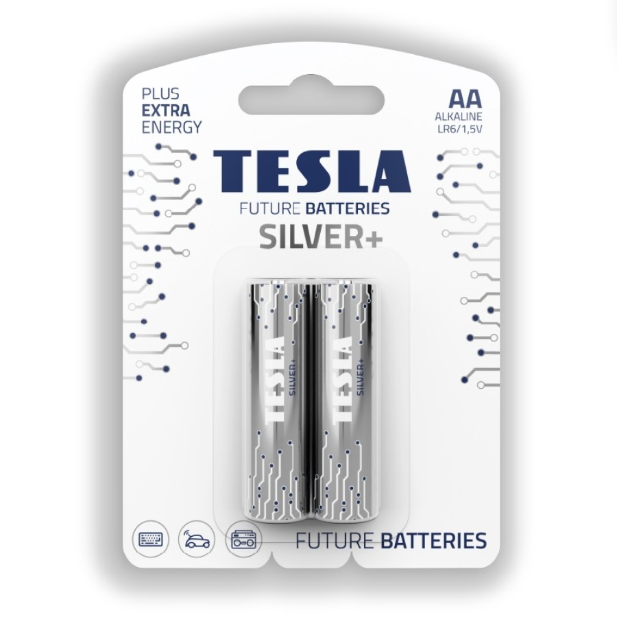 Tesla Batteries AA SILVER+ 2 Pieces