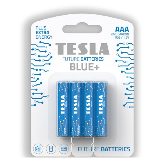 Tesla Toys+ Boys Blister Foil Battries  AAA - 4 Pieces
