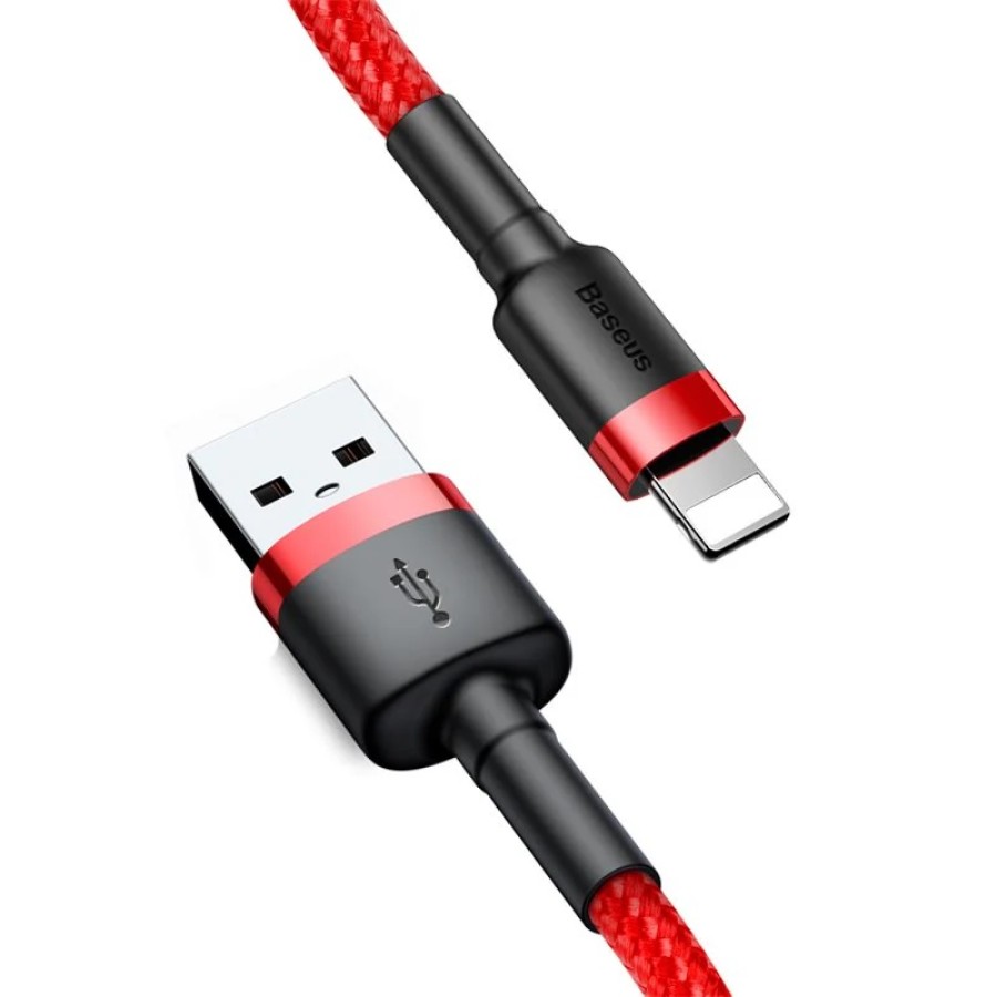 Baseus Cafule USB Lightning cable 2.4A 3m Red Black