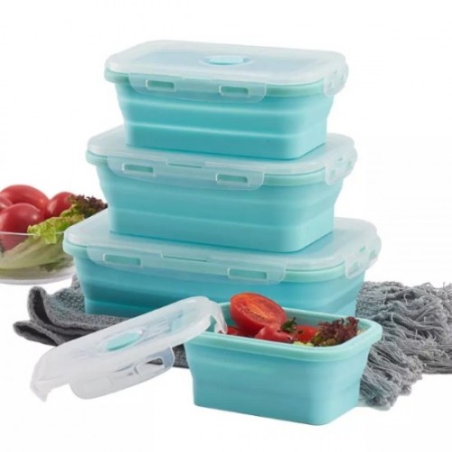 Foldable Silicone Food Box 4×1