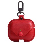 Apple AirPods Pro Protective Leather Keychain Case - Red