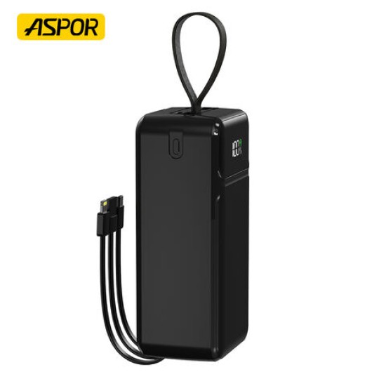 Aspor A318 22.5W 40000mAh Fast Charging Power Bank with 3 Cables