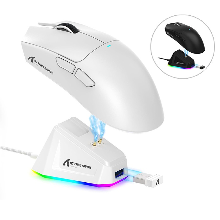 ATTACK SHARK X11 Wireless Gaming Mouse with Charging Dock 63g ATTACK SHARK X11 Wireless Gaming Mouse with Charging Dock 63g
