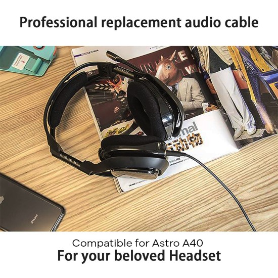 AUX 3.5mm Audio Extension Cable with Mic for Astro A10 A40 Gaming Headset