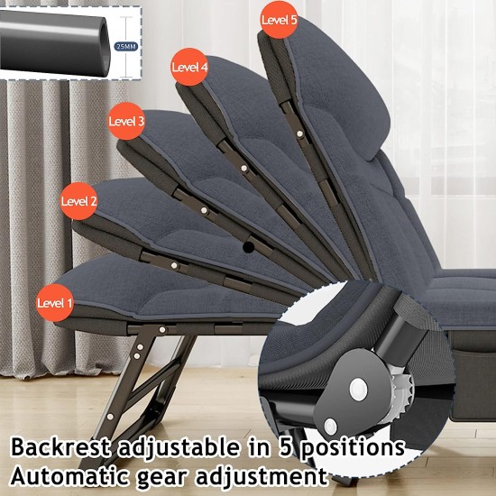 Adjustable Folding Backrest Bed