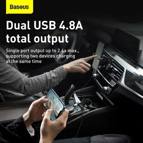 BASEUS CIRCULAR PLASTIC A+C 30W PPS CAR CHARGER