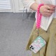 Round Beads Phone Holder Strap Keychain - Pink