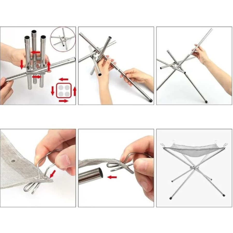 Foldable Mesh Fire Pit for Camping and Outdoor Trips