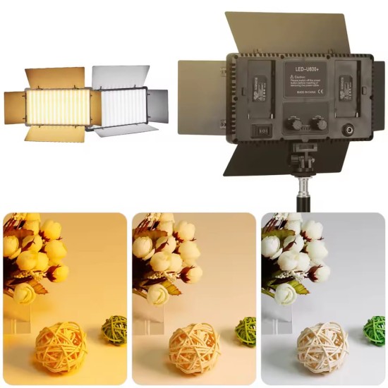 Led Light Kit Led 600+ Batteries +stand (3200-6500K)