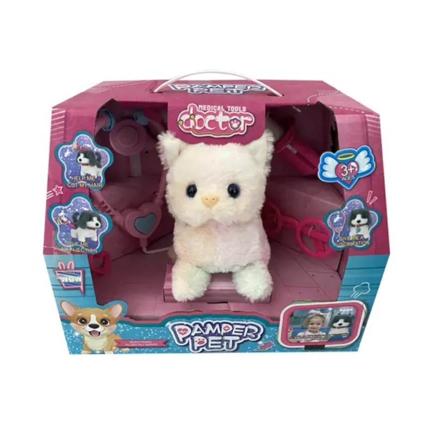 Plush Pamper Cat Pet Medical Kit Toys With Accessories Plush Pamper Cat Pet Medical Kit Toys With Accessories