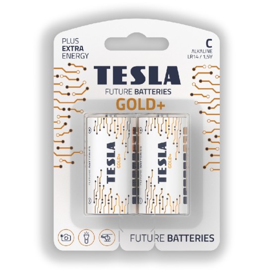 Tesla Batteries C2 GOLD+ Blister Foil - 2 Pieces