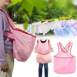 Waterproof Laundry Collecting Apron with Front Pocket Waterproof Laundry Collecting Apron with Front Pocket