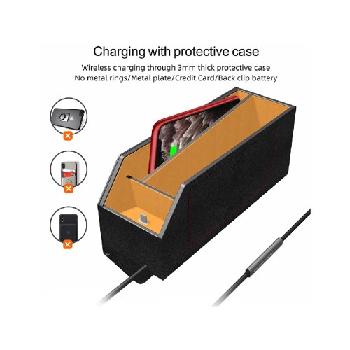 3IN1 Wireless Charging Car Storage Box