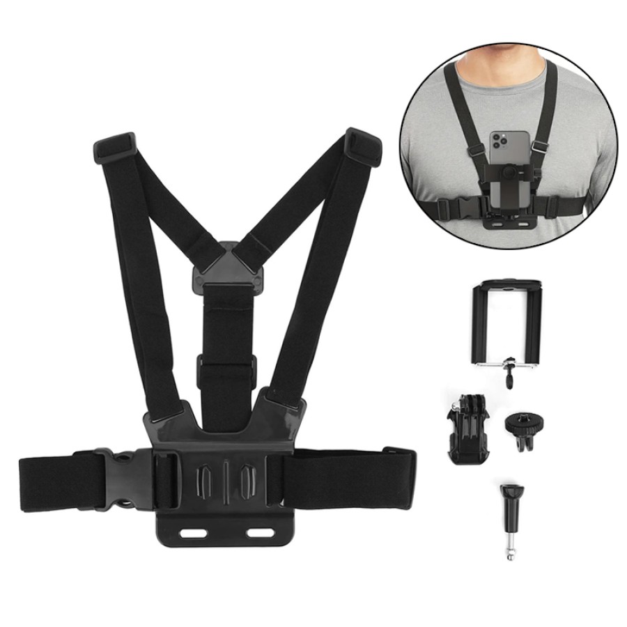 Universal Action Camera Phone Holder Chest Belt Strap Universal Action Camera Phone Holder Chest Belt Strap