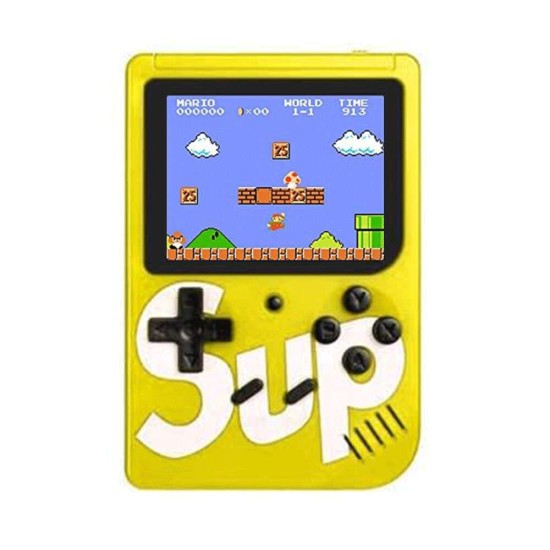 Classic Retro SUP 400 in 1 Game Console with Rechargeable Battery - Yellow