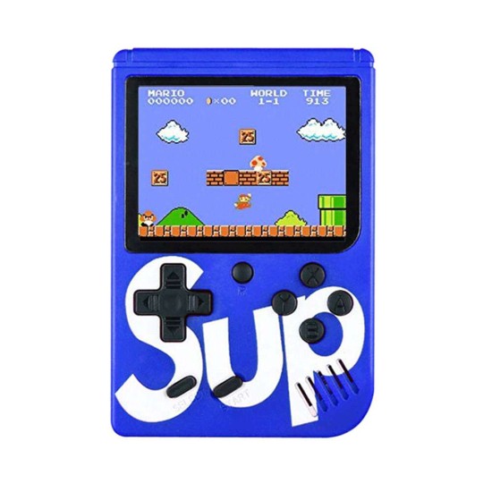 Classic Retro SUP 400 in 1 Game Console with Rechargeable Battery - Blue