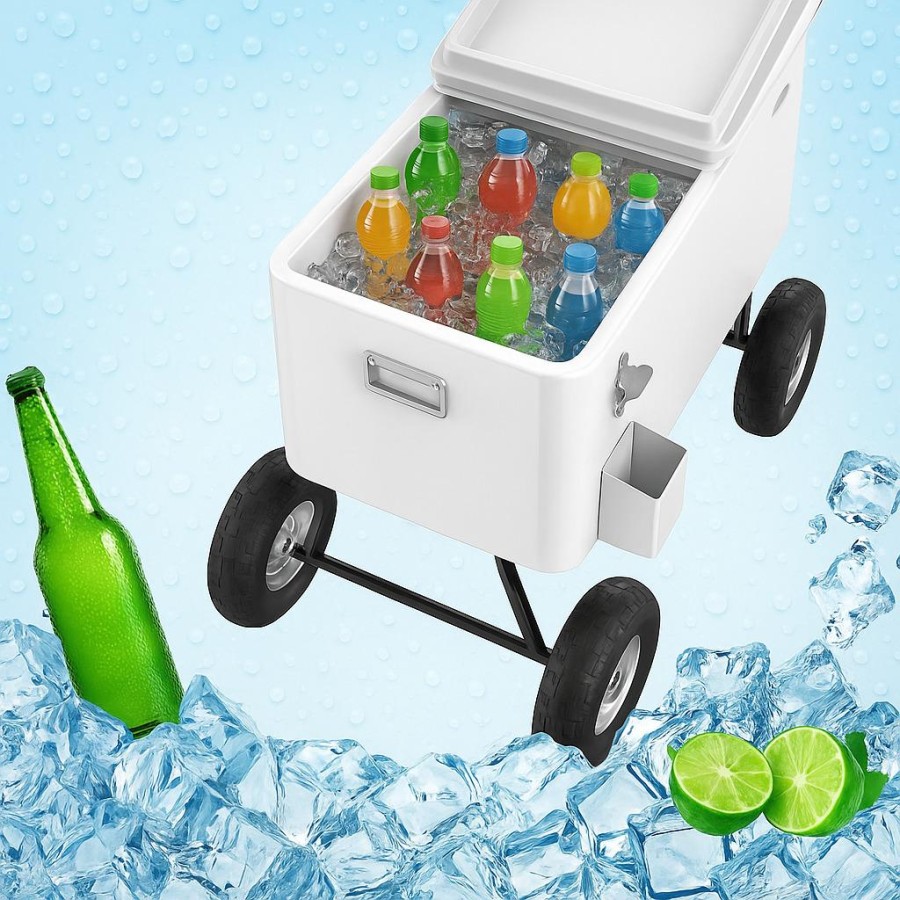 Wagon Rolling Cooler Ice Box 70 Liters Wagon Rolling Cooler Ice Box 70 Liters
