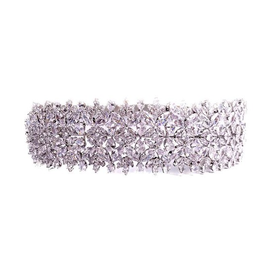 Jewellery Silver Crystal Daimond Wedding Crown 053