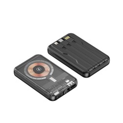 Cyberpunk 3 in 1 Transparent Maganetic Wireless Power Bank 10000mAH Cyberpunk 3 in 1 Transparent Maganetic Wireless Power Bank 10000mAH