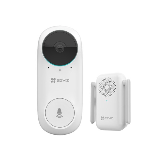 EZVIZ DB2C Kit Wi-Fi Doorbell With Chime - H.265 / White