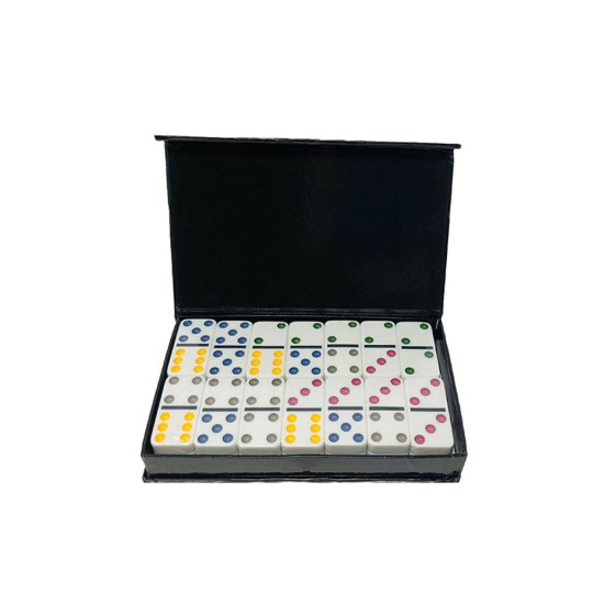 Dominoes double 6 colour dot