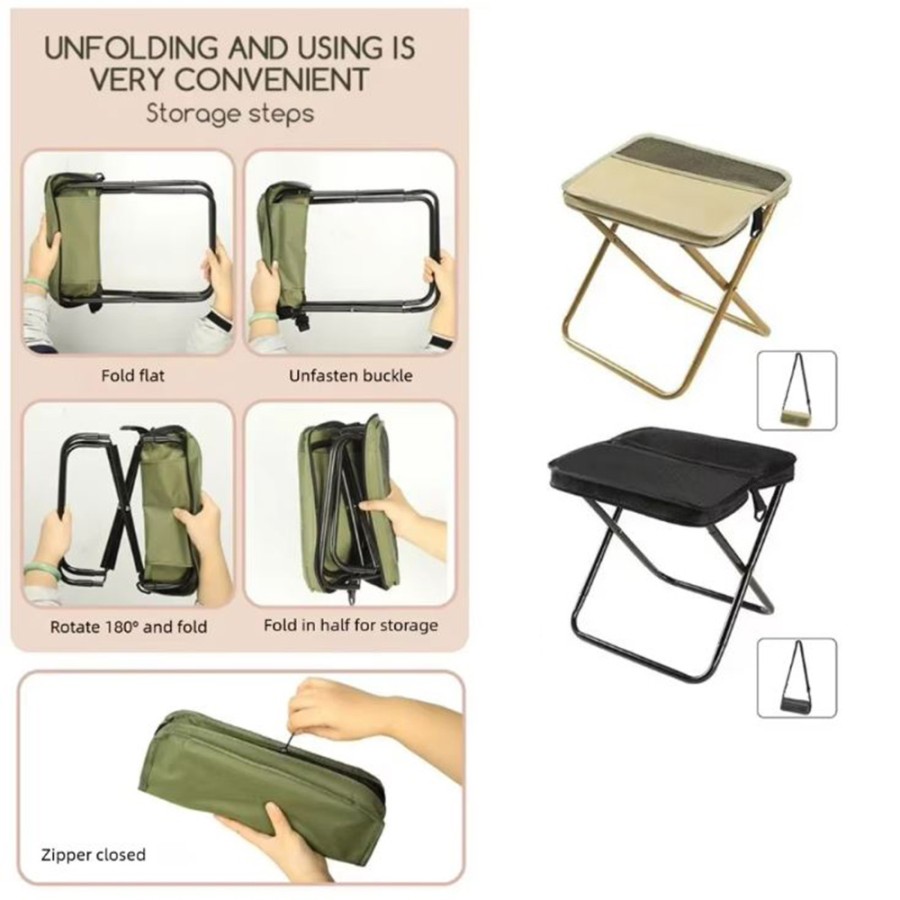 Folding Camping Stool with Carry Bag  Folding Camping Stool with Carry Bag
