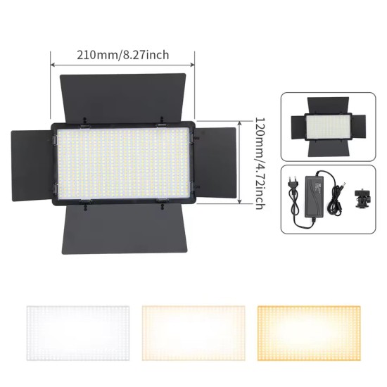 Led Light Kit Led 600+ Batteries +stand (3200-6500K)