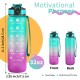 Sport Water Bottle with Straws, 1L Leak-Proof Water Bottle 1000ml