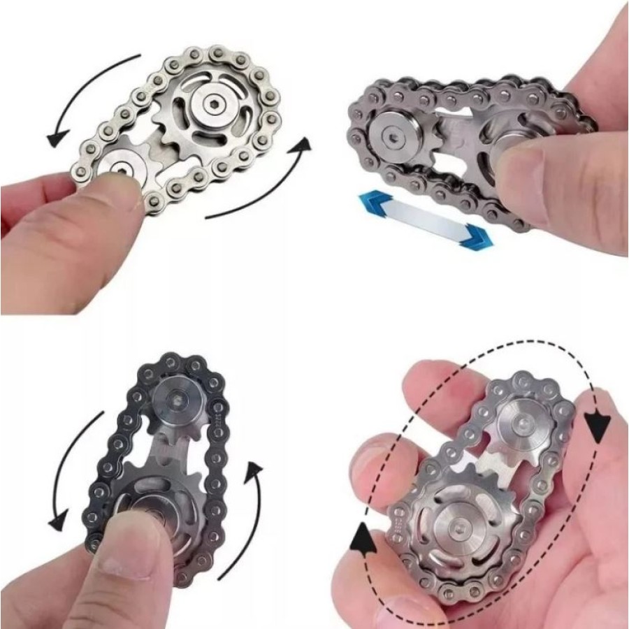 Metal Gear Fidget Spinner – Stress Relief Hand Chain Toy