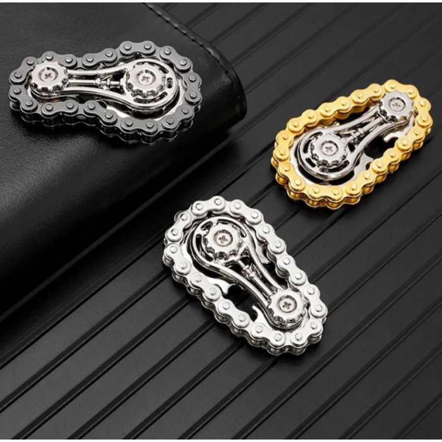Metal Gear Fidget Spinner – Stress Relief Hand Chain Toy