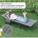 Folding Camping Cot with Built-in Padded Pillow