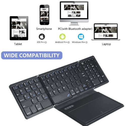 B055 Foldable Bluetooth Keyboard With Touchpad