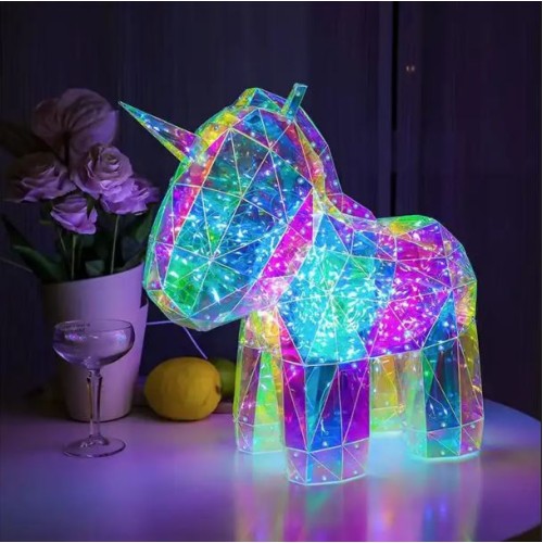 Shiny Unicorn Lamp Glow LED Light 40cm