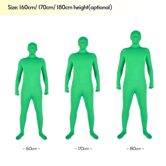 Green Suit Costume For Video Effect Background (Free Size)