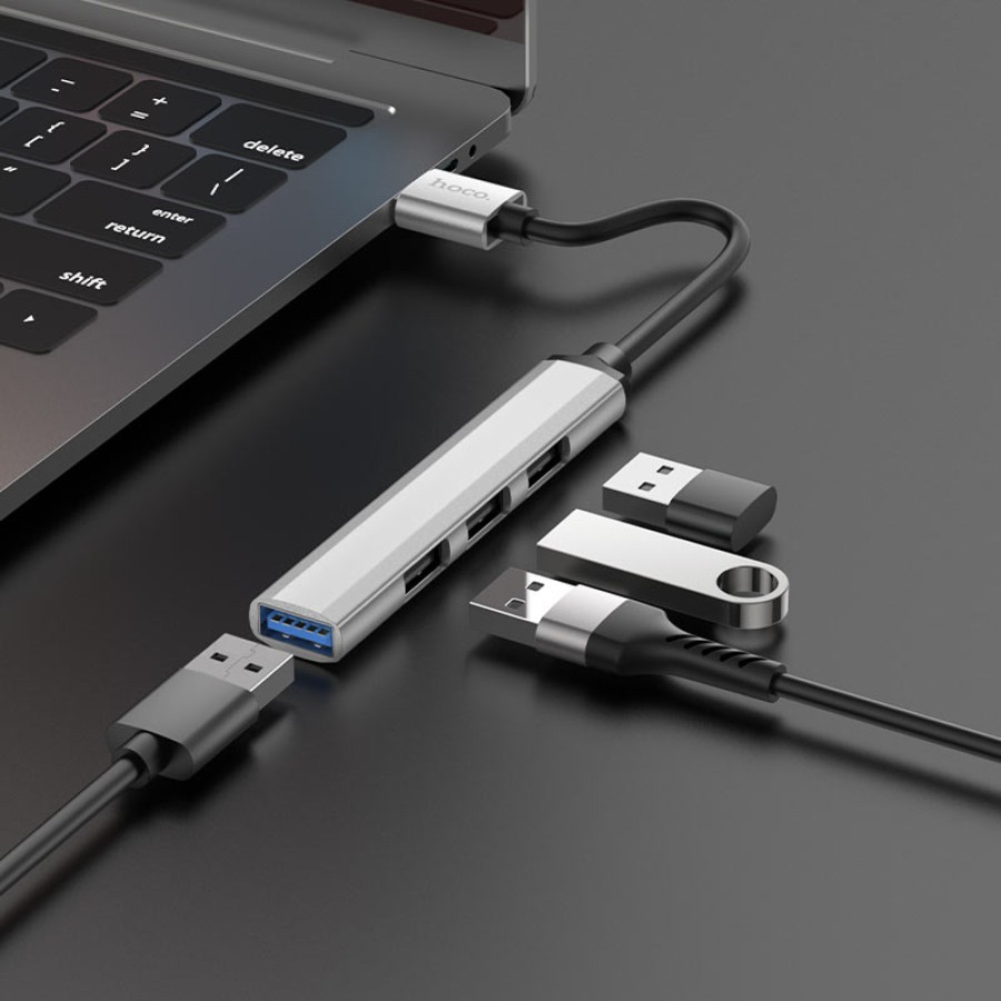 Hoco USB hub 4-in-1 HB26 USB3.0+USB2.0x3