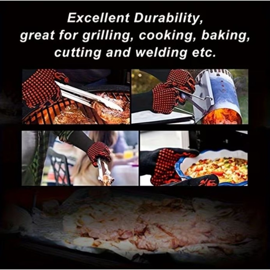 Hight Heat Resistant Gloves for Cooking BBQ 2pcs