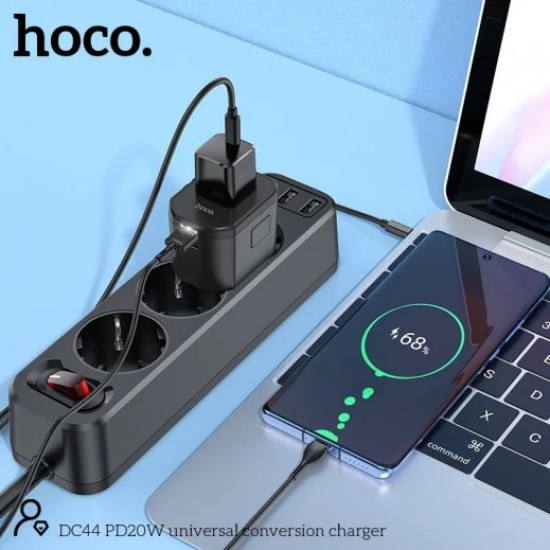 hoco DC44 4 in 1 Universal 1840W Adaptor with 20W Quick Smart Charger