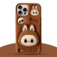 Labubu iPhone 16 Pro Case with Built-in Handle - Brown Labubu iPhone 16 Pro Case with Built-in Handle - Brown