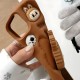 Labubu iPhone 16 Pro Case with Built-in Handle - Brown