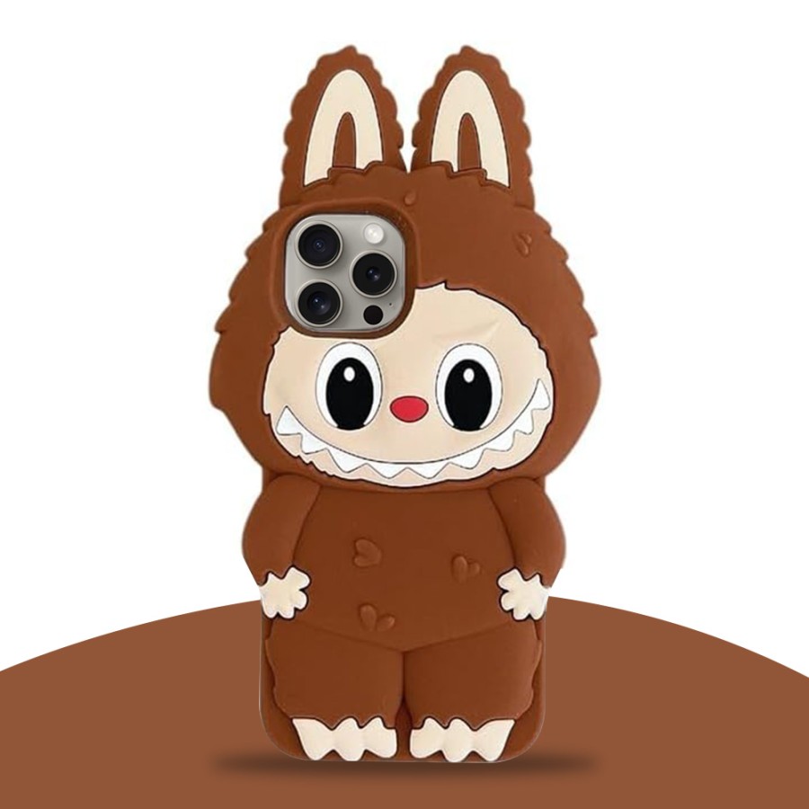 Labubu iPhone 14 Pro Max 3D Case - Brown Labubu iPhone 14 Pro Max 3D Case - Brown