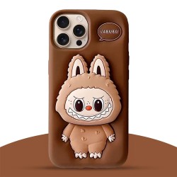 Labubu iPhone 16 Pro Max Case with Built-in Handle - Brown Labubu iPhone 16 Pro Max Case with Built-in Handle - Brown