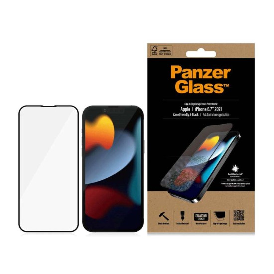 PanzerGlass Screen Protector for iPhone 13 Pro Max - Case Friendly Black