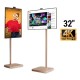 Powerology 32" Google 4K Screen - 4K Camera with Stand and Built-in Battery 8+128GB - Gold Powerology 32" Google 4K Screen - 4K Camera with Stand and Built-in Battery 8+128GB - Gold