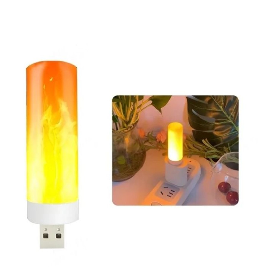 LED USB Atmosphere Flame Flashing Lights
