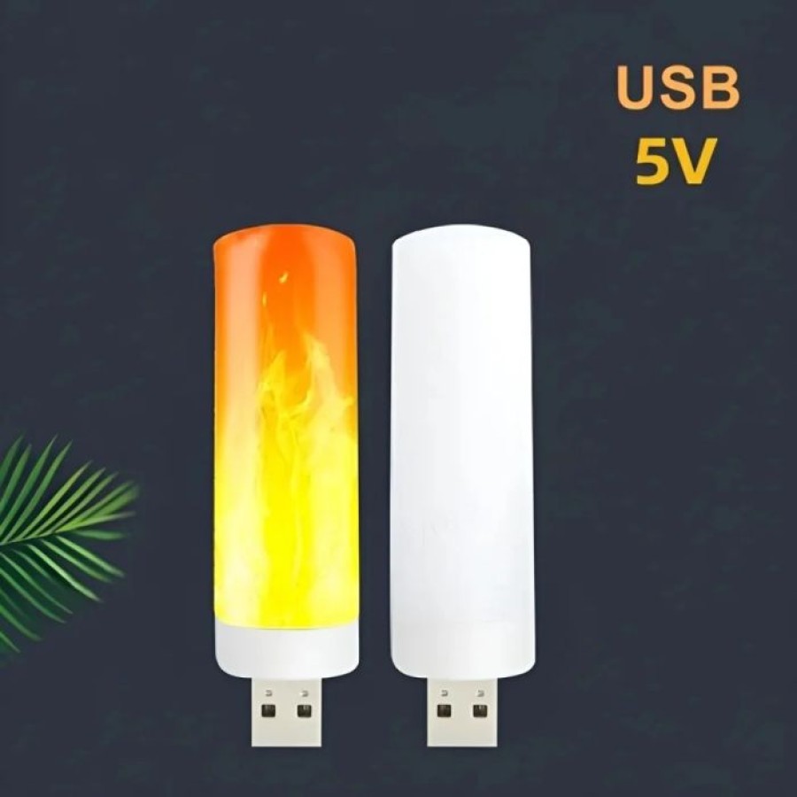 LED USB Atmosphere Flame Flashing Lights