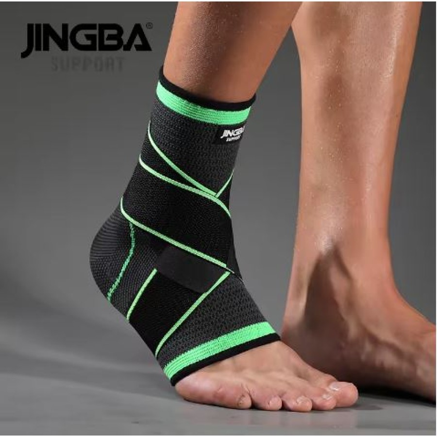 JINGBA 7408A Compression Ankle Support Sleeve & Ankle Wrap