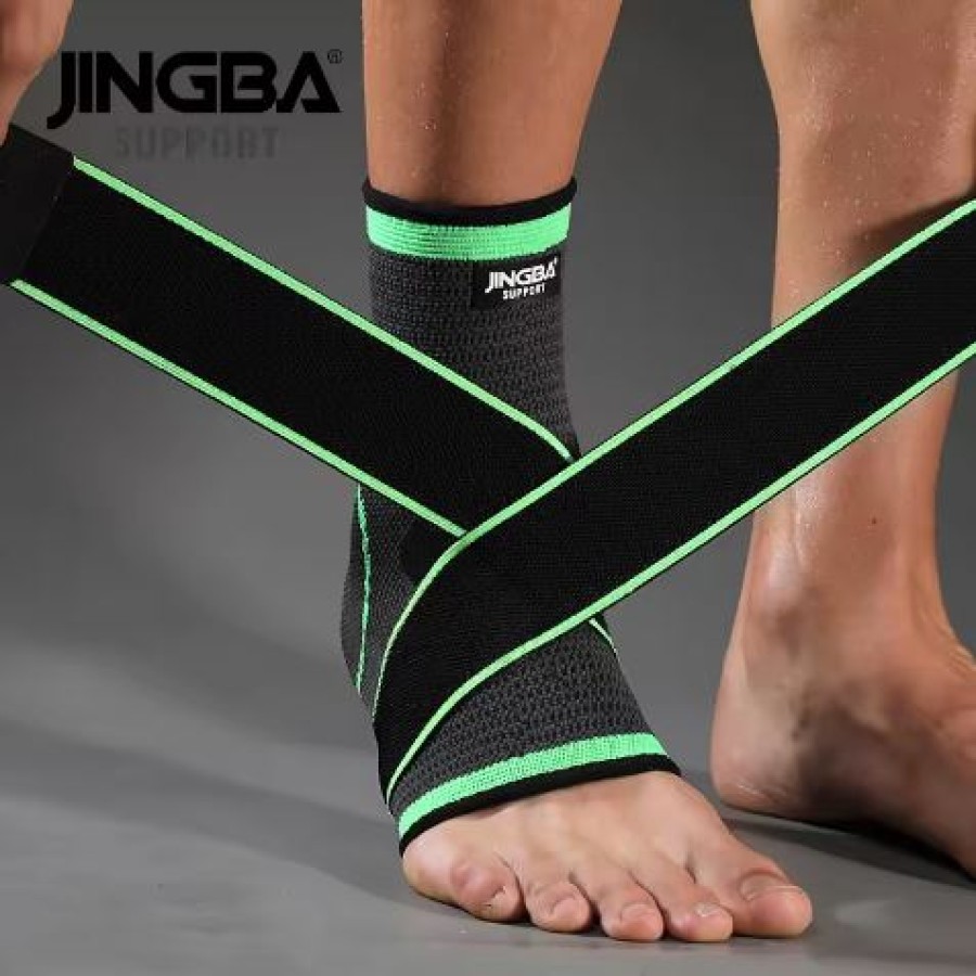 JINGBA 7408A Compression Ankle Support Sleeve & Ankle Wrap