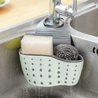 1pc Kitchen Rack Sponge Dishwashing Scouring Pad Drain Basket, Space  Aluminum Kitchen Faucet Sponge Holder, Hanging Faucet Drain Rack For  Sponge, Brus