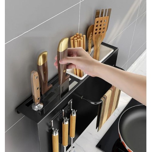 3 in 1 Knives Holder Stainless Steel Kitchen Storage Rack